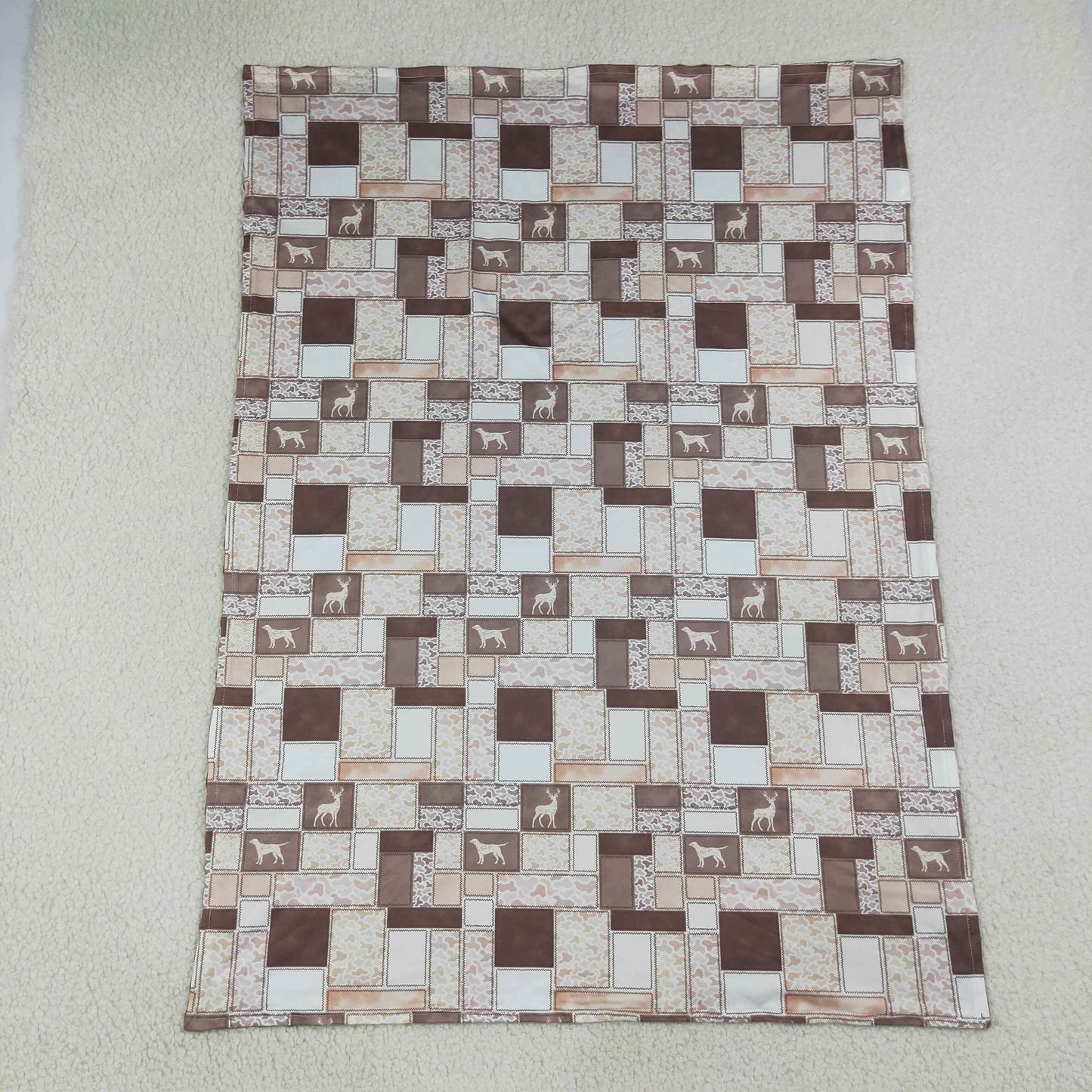 NEW RTS NO MOQ milk silk BL0249 Toddler Kids Dogs Deer Ducks Animal Camo Check Print  Blanket