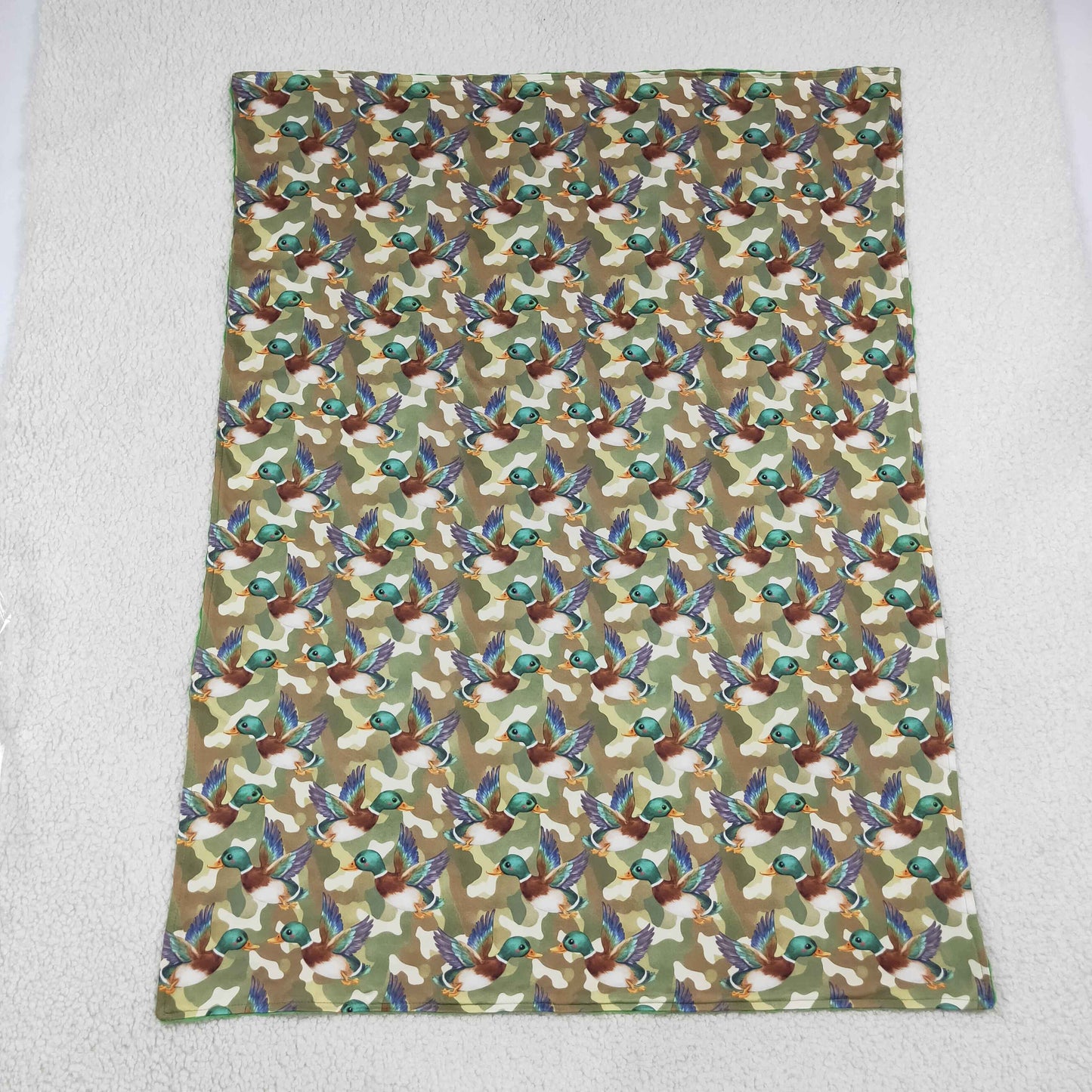 NEW RTS NO MOQ Blankets BL0286 Baby Boys Mallard Ducks Camouflage Hunting Minky Blankets