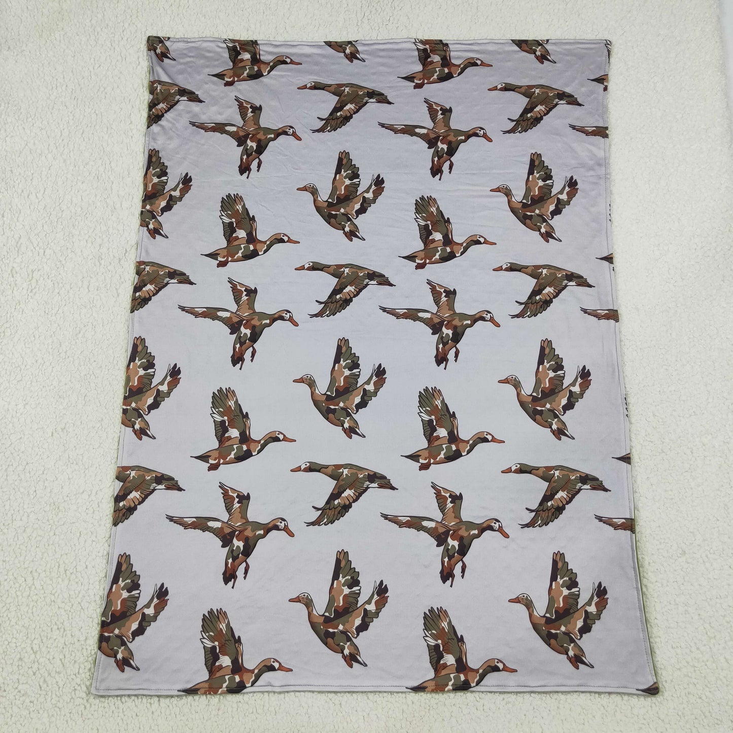 NEW RTS NO MOQ Blankets BL0288 Baby Boys Camo Ducks Hunting Blankets
