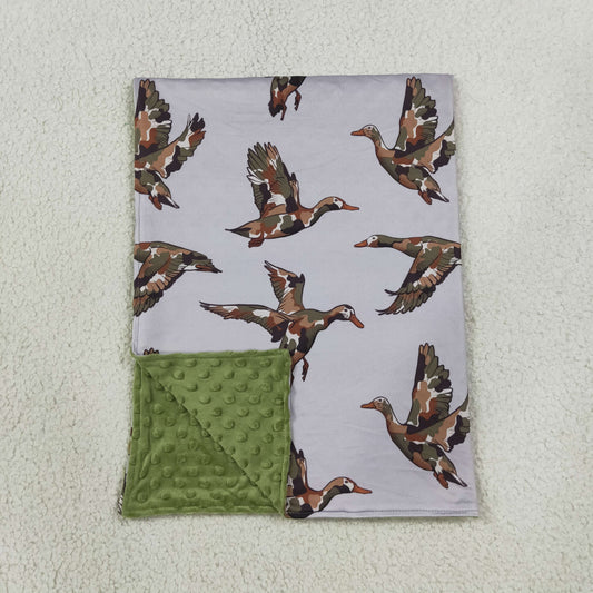 NEW RTS NO MOQ Blankets BL0288 Baby Boys Camo Ducks Hunting Blankets