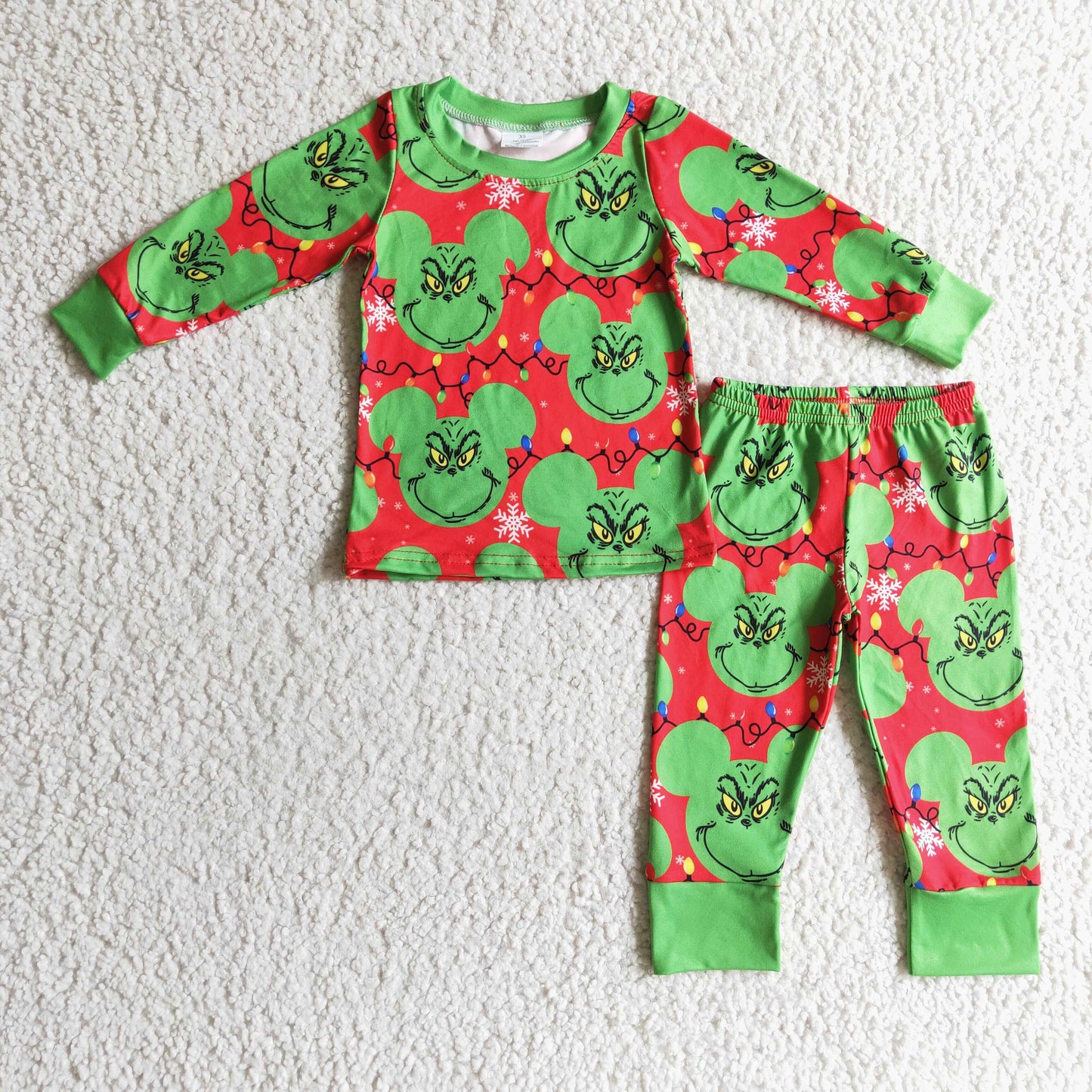 BLP0112 Boys Mickey Grinch long sleeve and long pants suit