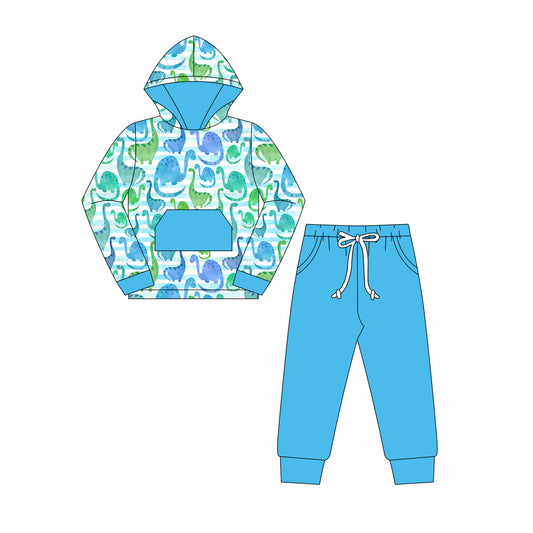 6.5BLP1092 Dinosaur Boys Hooded Suit