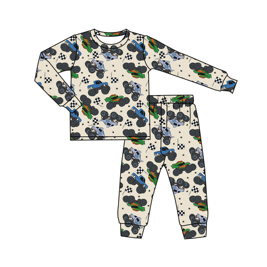6.10BLP1109 Checkered Flag Boys Long Sleeve Suit