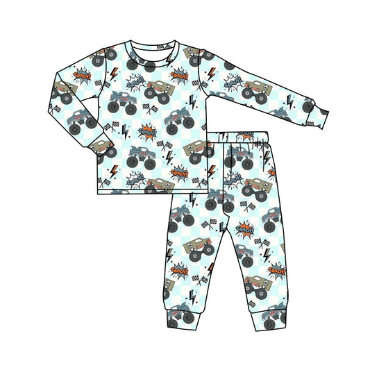 6.10BLP1110 Plaid Trucker Long Sleeve Suit