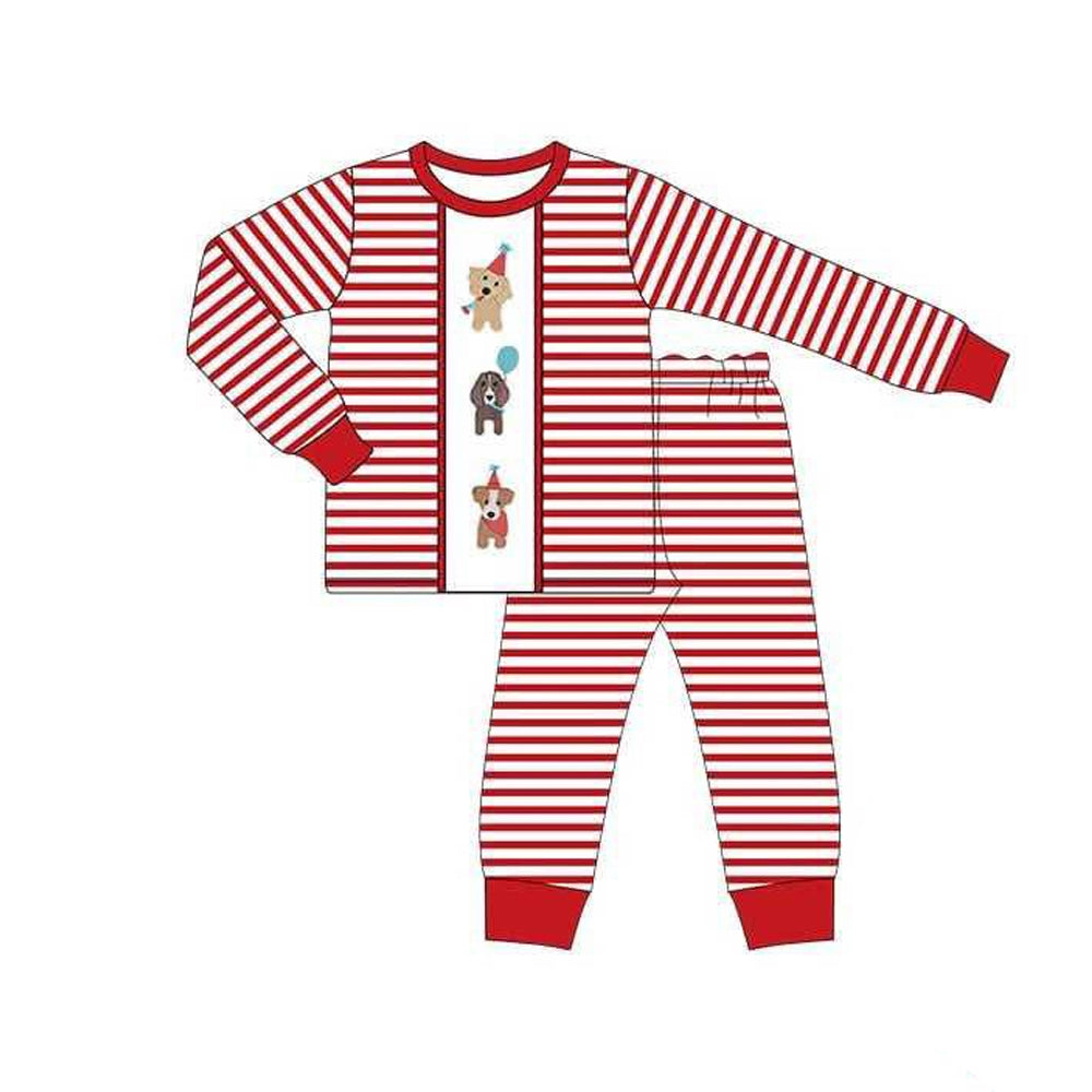 6.13BLP1125 Gingerbread Striped Long Sleeve Suit
