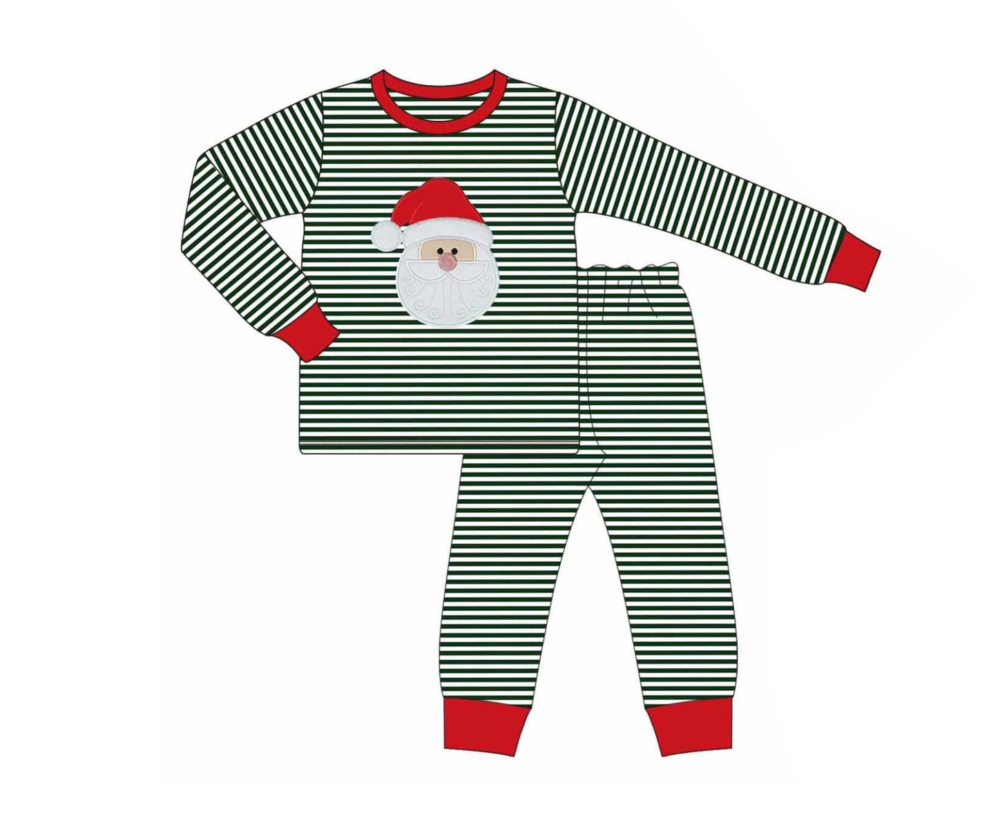 6.13BLP1126 Santa Claus Striped Long Sleeve Suit