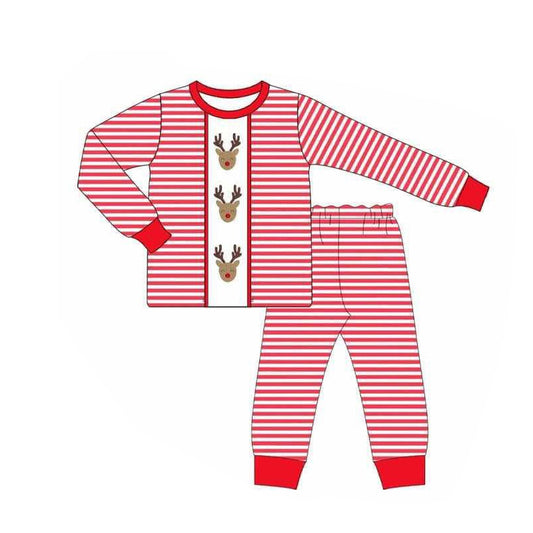 6.14BLP1134 Deer long sleeve striped suit