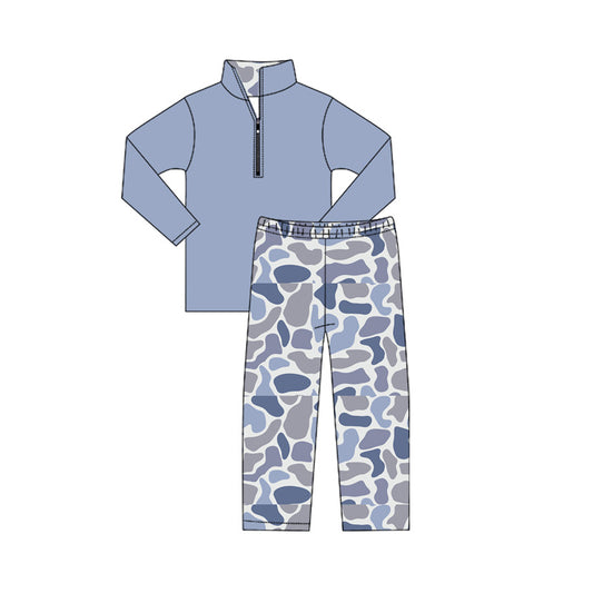 6.14BLP1136 Camouflage blue suit