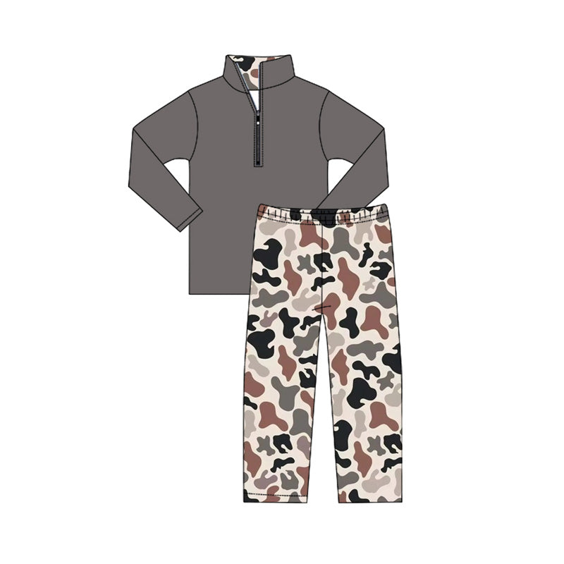 6.14BLP1139 Camouflage Light Gray Suit