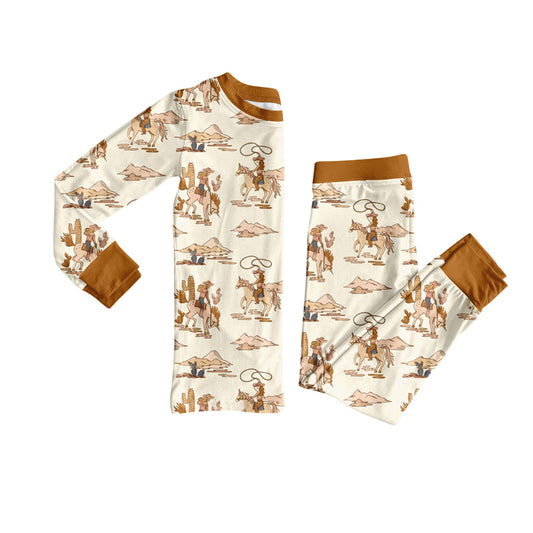 6.18BLP1148 Horse Riding Boys Long Sleeve Pajamas