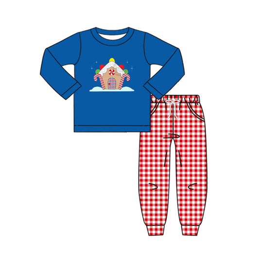 6.20BLP1151 Christmas blue boy suit