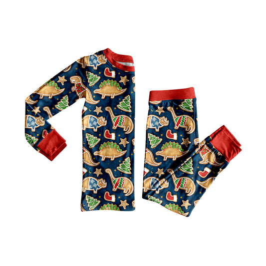 6.27BLP1155 Dinosaur Christmas Long Sleeve Suit