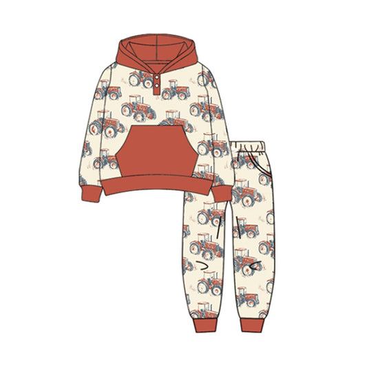 7.5BLP1161 Red Car Hooded Long Sleeve Suit