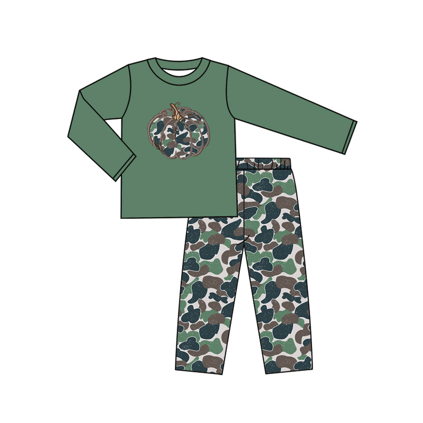 7.28BLP1191 Green Pumpkin Camouflage Suit