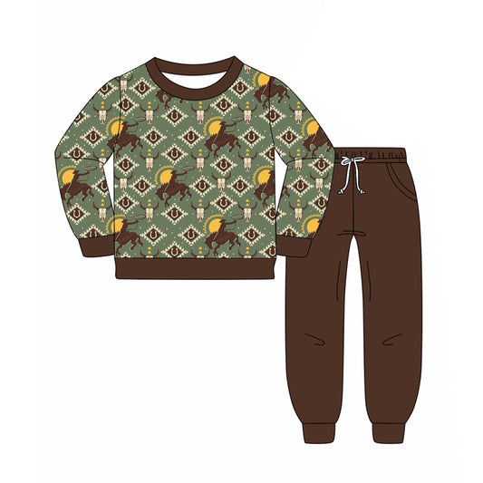 X820 BLP1209 Horseback Riding Brown Suit