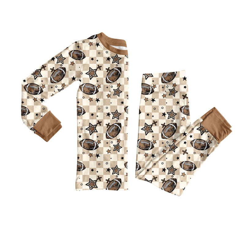 X821BLP1216 Rugby Boys Long Sleeve Pajama Set