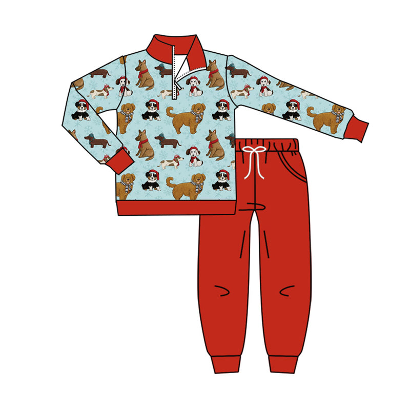 X823 BLP1226 Puppy Cartoon Red Set