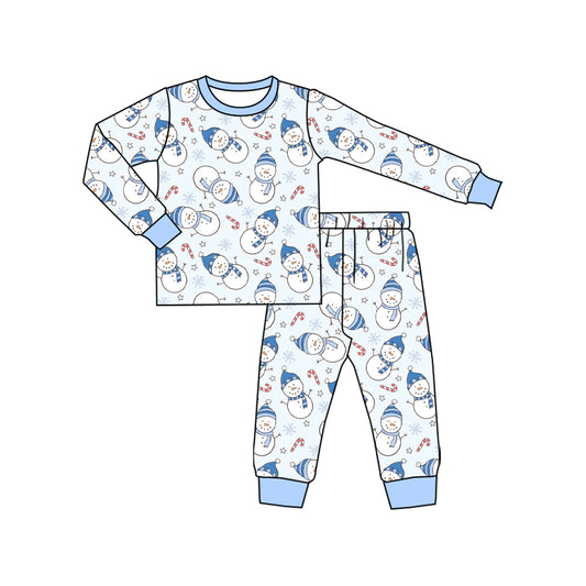 X819 BLP1227 Snowman Blue Boys Set