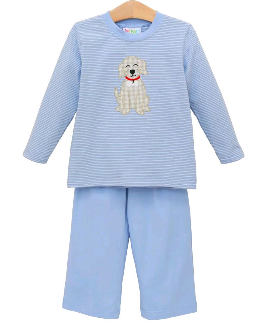 X819 BLP1230 Puppy Blue Long Sleeve Suit