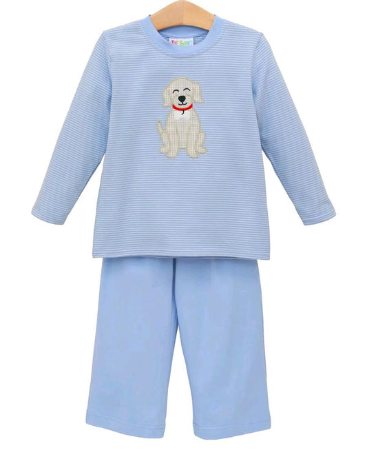 X819 BLP1230 Puppy Blue Long Sleeve Suit