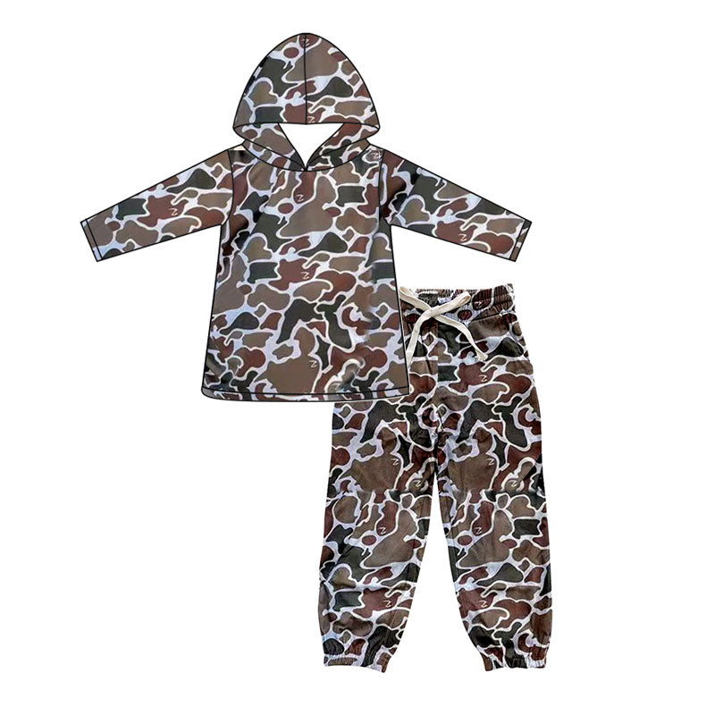 X913 BLP1240 Camouflage Boys' Hooded Suit