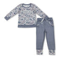 RTS NO MOQ Sibling Baby Boys Embroidery Mama's Boy Camo Top Pockets Pants Clothes Sets