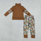 NEW RTS NO MOQ milk silk BLP1447 Baby Boys Long Sleeve Camo Zip Pullover Pockets Jogger Hunting Clothes Sets