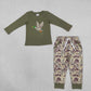 NEW RTS NO MOQ milk silk BLP1494 Embroidery Camo Duck Baby Boys Shirt Pockets Jogger Hunting Clothes Set