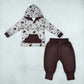 NEW RTS NO MOQ milk silk BLP1598 Baby Boys Khaki Camo Hoodie Pockets Joggers Clothes Set