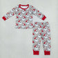 NEW RTS NO MOQ milk silk BLP1613 Baby Boys Khaki Camo Santa Top Pant Christmas Pajamas Set