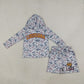 RTS NO MOQ Sibling Baby Boys Light Grey Camo Long Sleeve Hoodie Pockets Short Team Clothes Set