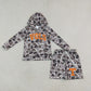 NEW RTS NO MOQ milk silk BLS0049 Baby Boys Grey Camo Vols Long Sleeve Hoodie Pockets Short Team Clothes Set