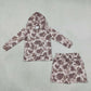 NEW RTS NO MOQ milk silk BLS0050 Baby Boys Long Sleeve Khaki Camo Hoodie Top Pocket Short Clothes Set
