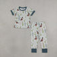 NEW RTS NO MOQ milk silk BSPO0519 Baby Boys Mallard Ducks Green Shirt Top Pants Hunting Pajamas Sets