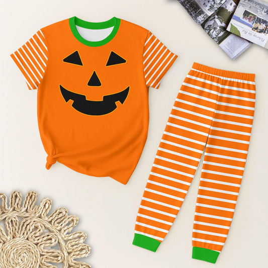 7.7BSPO0578 Halloween Orange Stripe Set