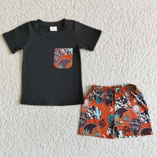 BSSO0014 Boys short sleeve shorts suit