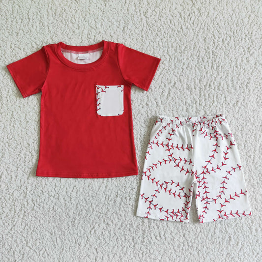 BSSO0022 Red Pocket Baseball Set