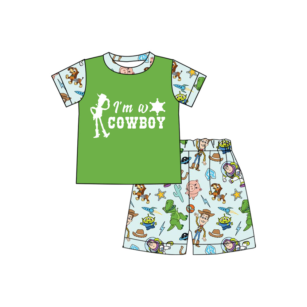 3.1BSSO1366 Green Cartoon Set