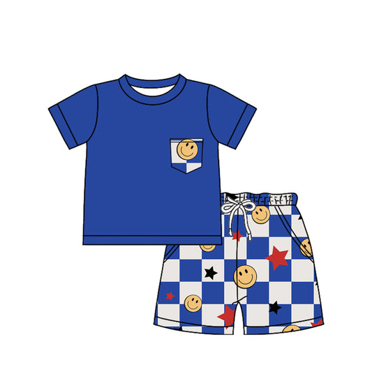 3.1BSSO1369 Blue Smiley Face Set