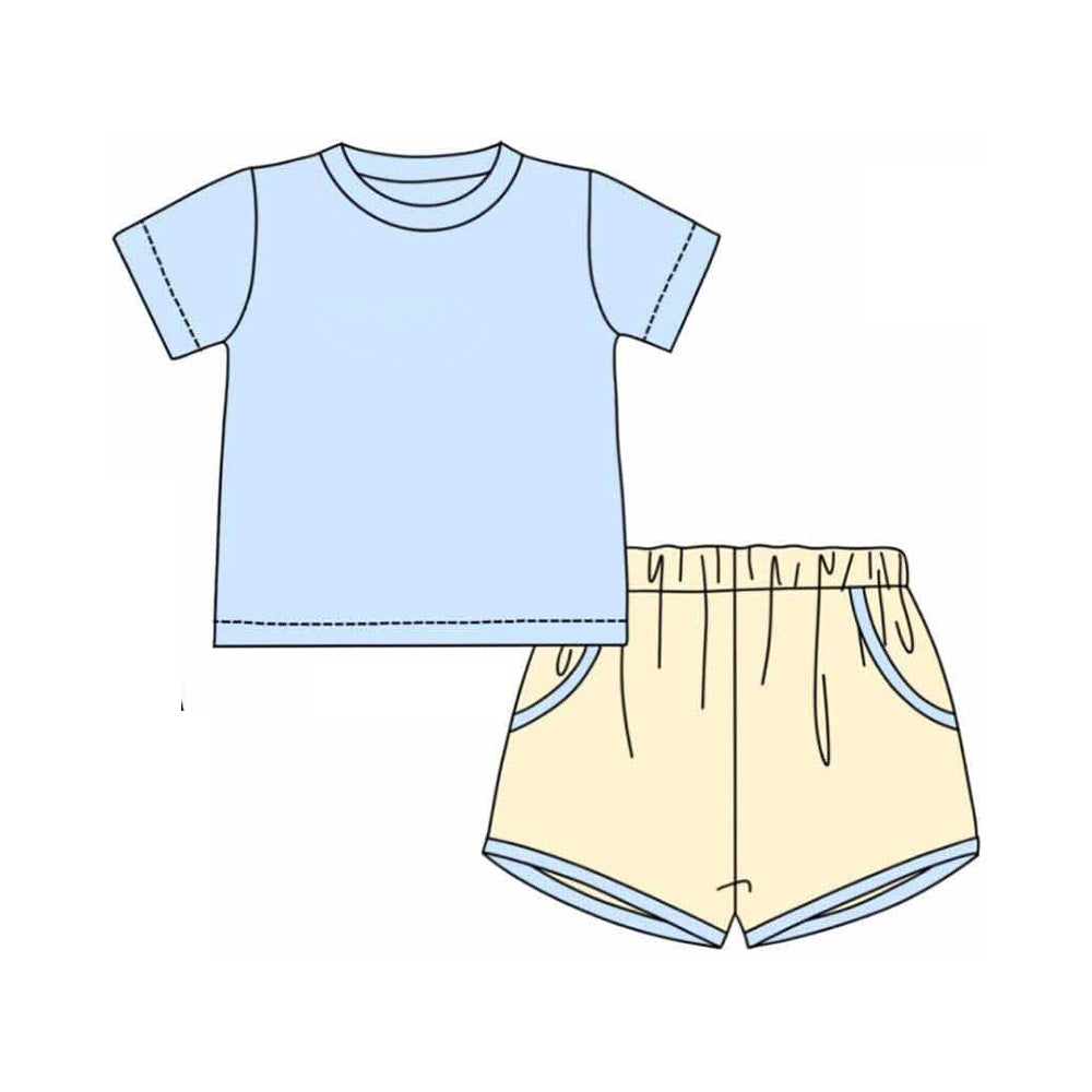 3.10BSSO1381 Blue Boys Short Sleeve Suit