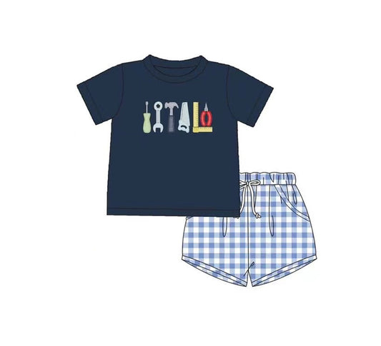 3.12BSSO1394 Blue Plaid Suit