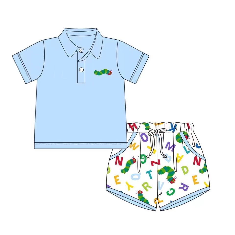 3.12BSSO1396 Blue Caterpillar Set