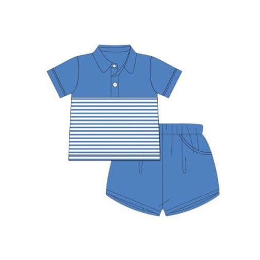 BSSO1411 blue striped boy suit