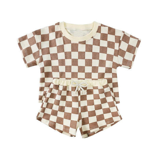 3.8BSSO1422 Brown Plaid Suit