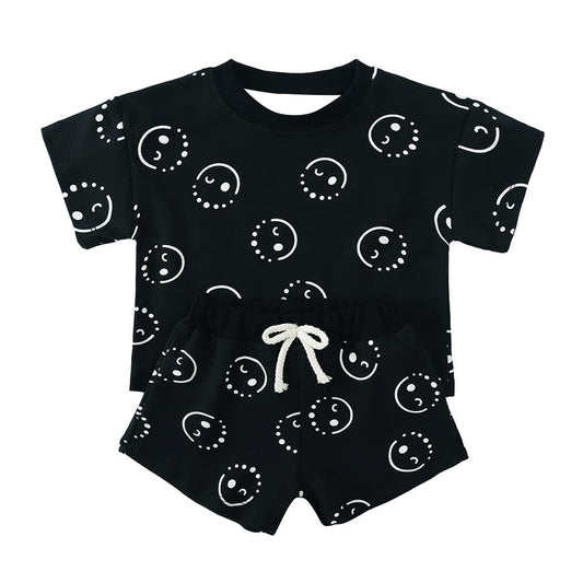 3.8BSSO1424 Black Smiley Face Set