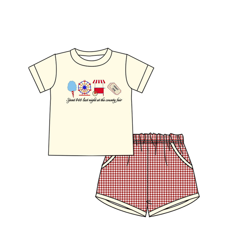 3.28BSSO1468 Cartoon Boys Short Sleeve Suit