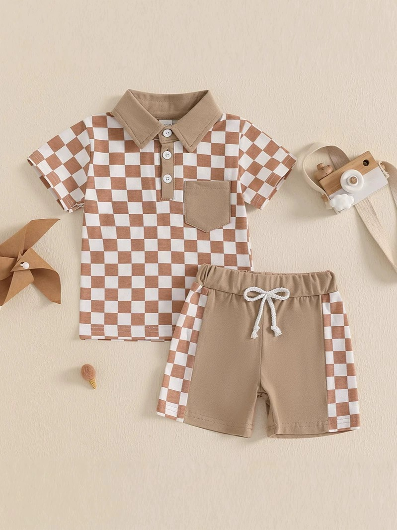 3.27BSSO1471 Plaid Boys Shorts