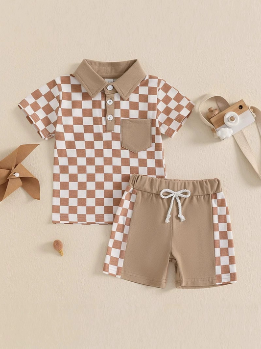 3.27BSSO1471 Plaid Boys Shorts