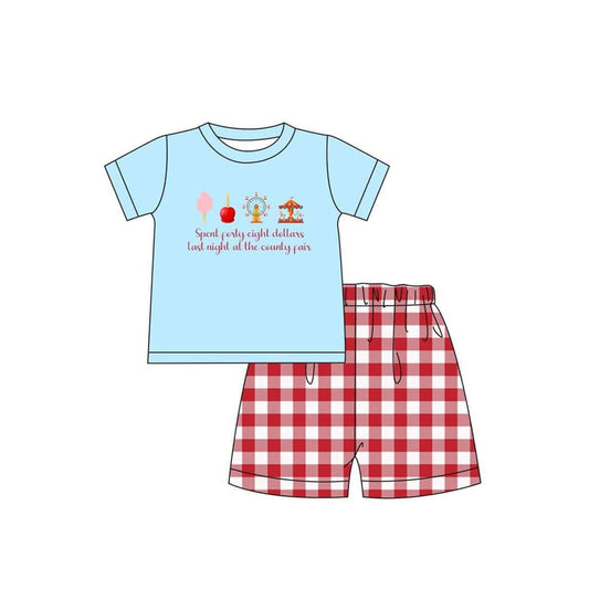 4.3BSSO1482 Blue Plaid Suit