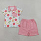 3.28 Sibling Baby Kids Short sleeves ABC apple kids boys back to school outfits